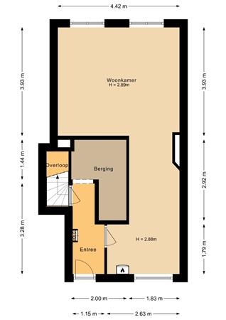 Floorplan - Nassaustraat 1E, 1404 CS Bussum